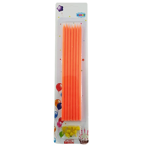 15 cm Turuncu Mum 10'lu