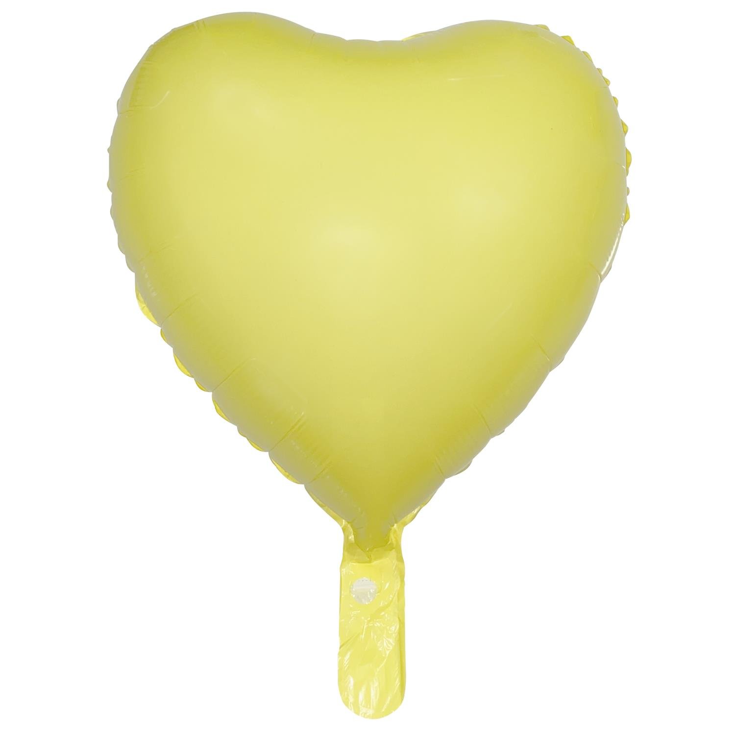 18 inç Kalp Makaron Sarı Folyo Balon