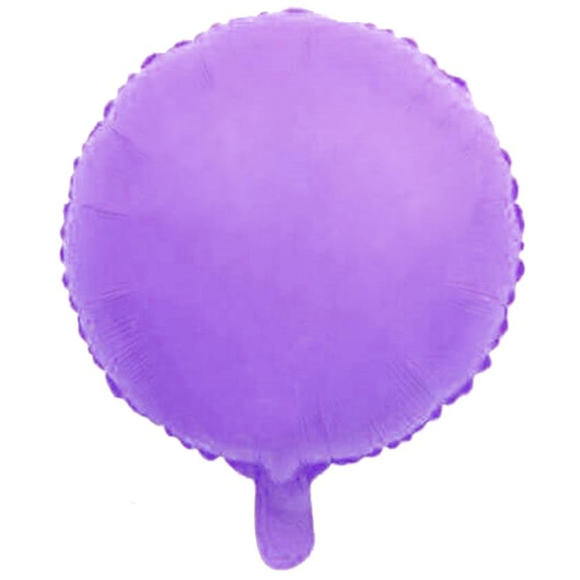 18 inç Yuvarlak Makaron Mor Folyo Balon 43*43