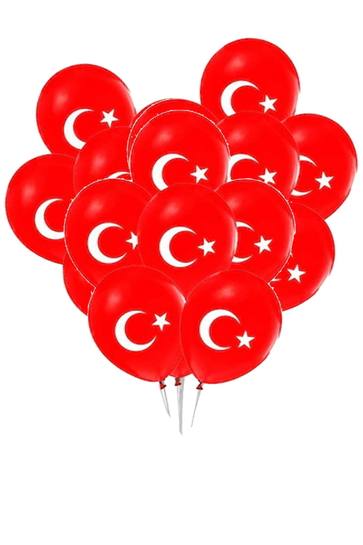 20 Adet atatürk türk bayrağı balon premium lateks