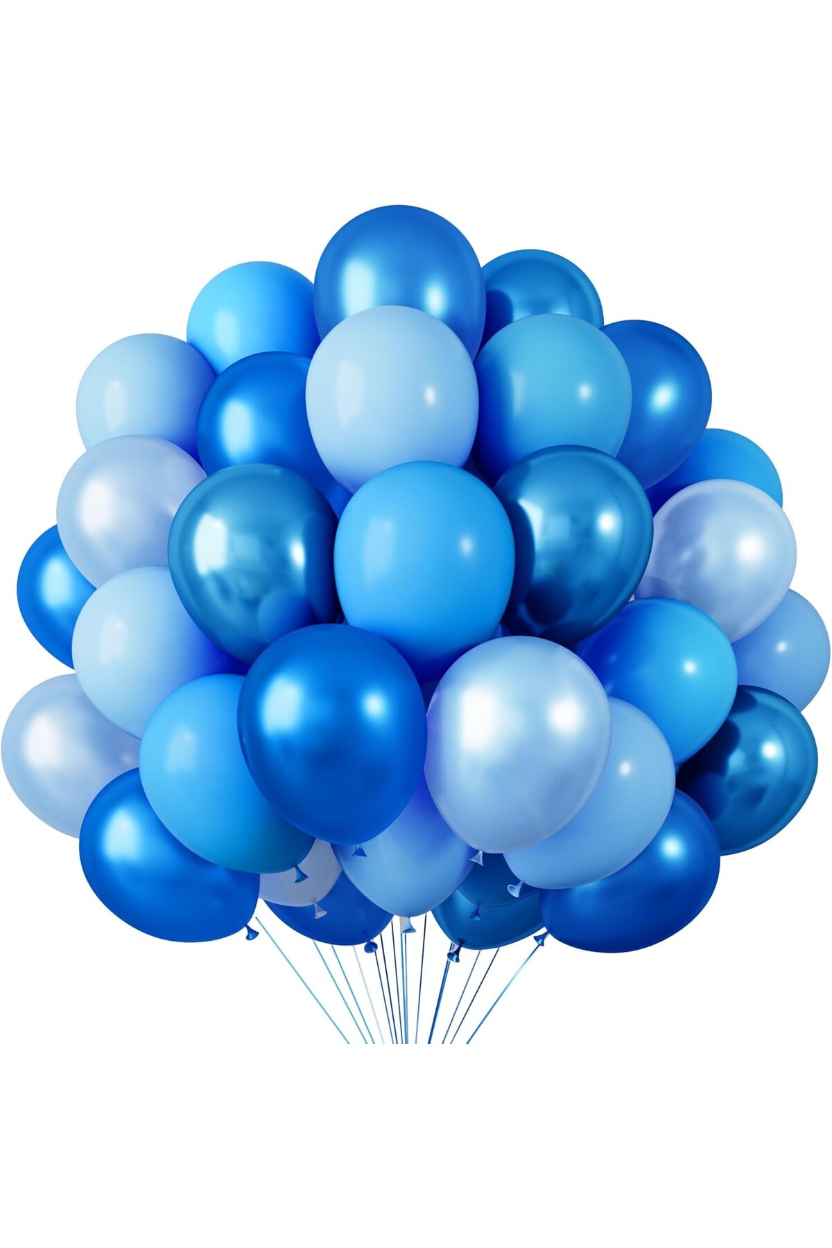 65 Parça Mavi Balon Seti Mavi Balonlar, Doğum Günü, Bebek Partisi, Mavi Temalı Süslemeler