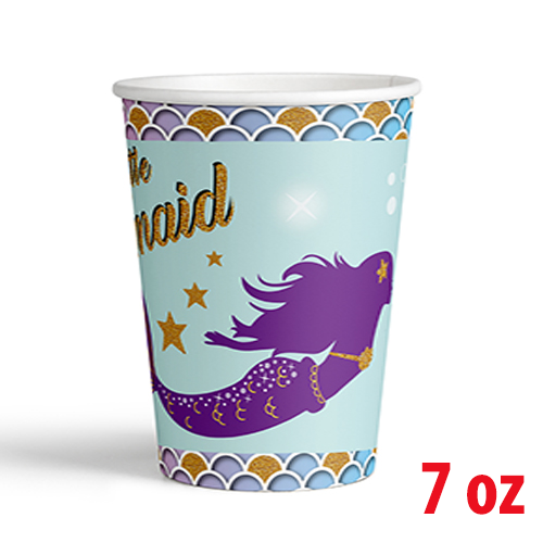 7 Oz Karton Bardak Deniz Kızı 8'li