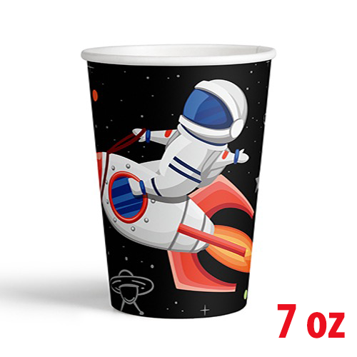 7 Oz Karton Bardak Uzay Tema 8'li