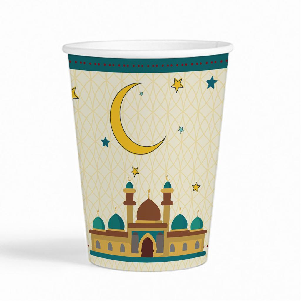 8'li Karton Bardak Cartoon Ramazan