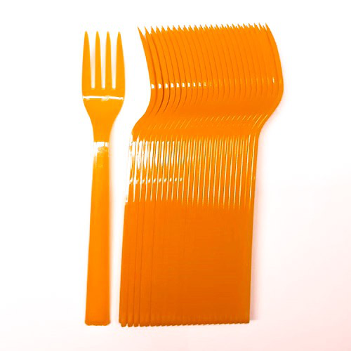 Eco 25'li Plastik Çatal Turuncu