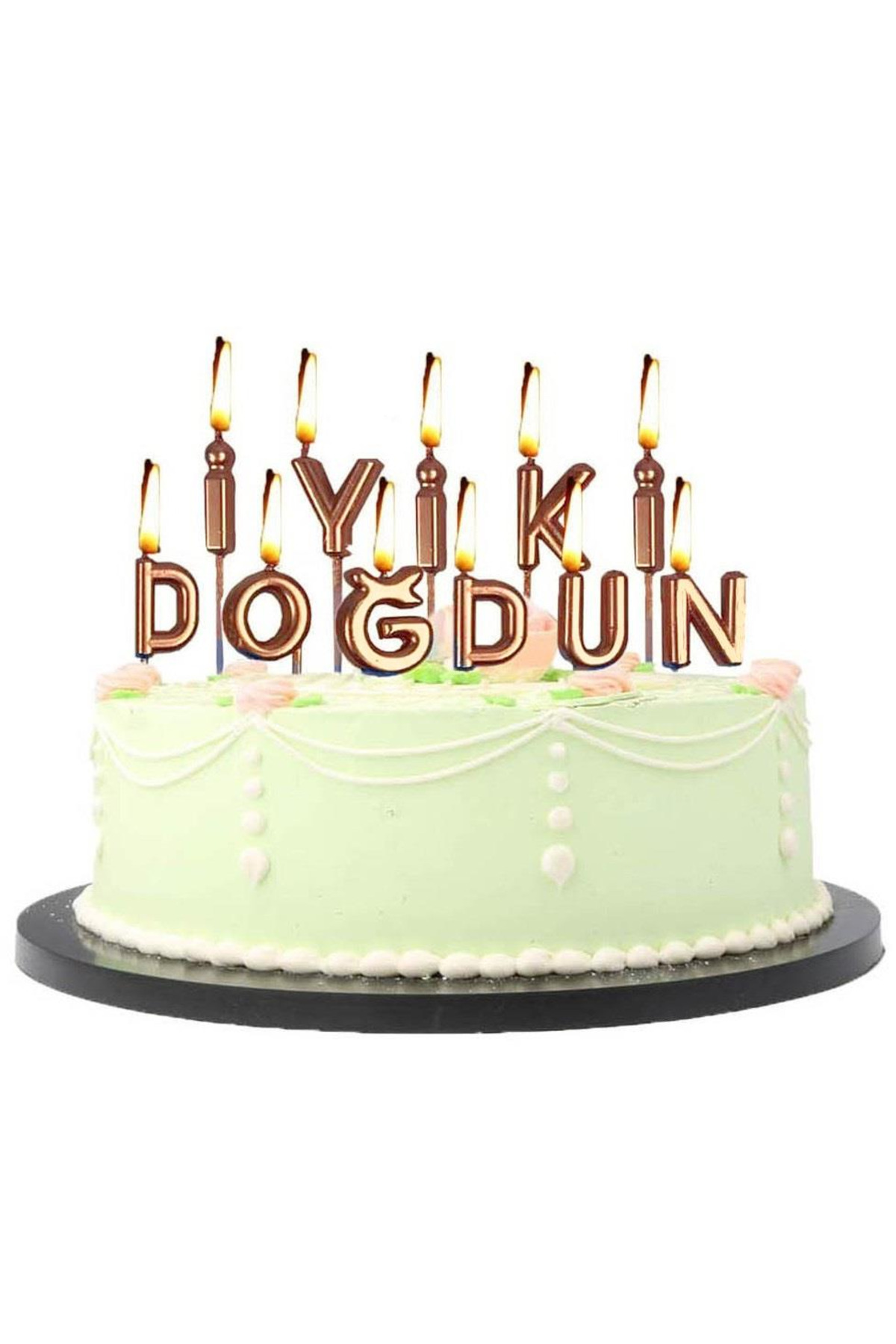 iyi ki doğdun Rosegold Doğum günü Pasta mumu iyiki doğdun mum yaş günü