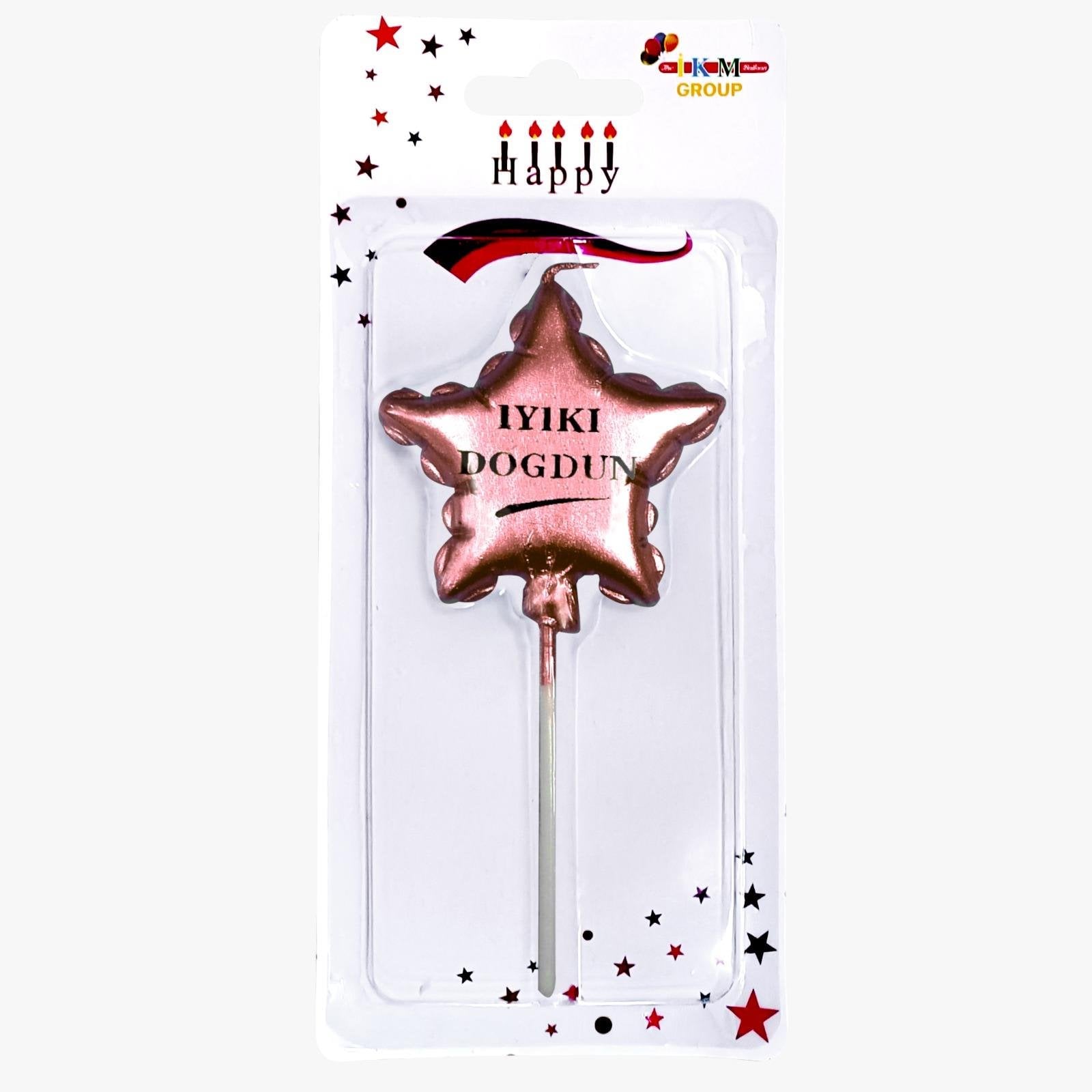 İyiki Doğdun Yıldız Rosegold Mum