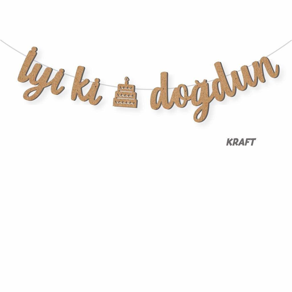 Kaligrafi Banner Kraft İyi Ki Doğdun