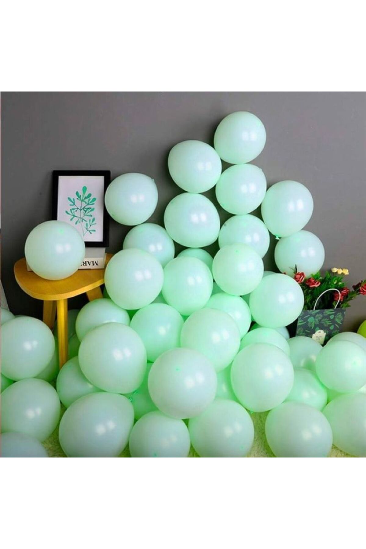 Makaron Yeşil Balon 10inc (100) Adet