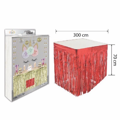 Masa Eteği Kırmızı 300*70 Cm