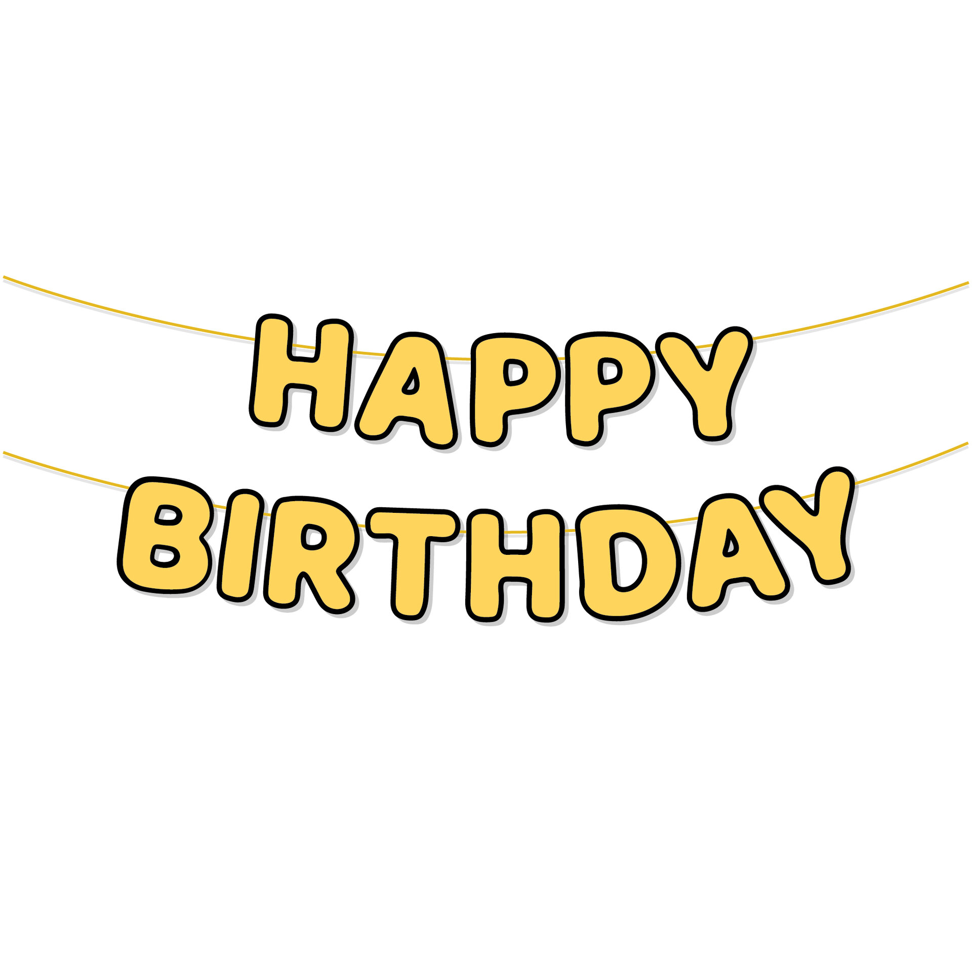 Özel Kesim Happy Birthday Papatya Banner