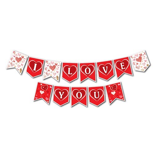 Zikzak Banner I Love You