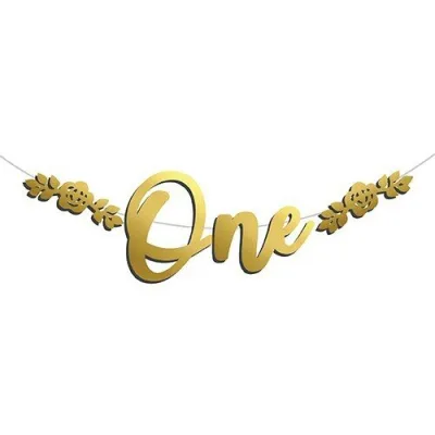 Kaligrafi Banner Gold One