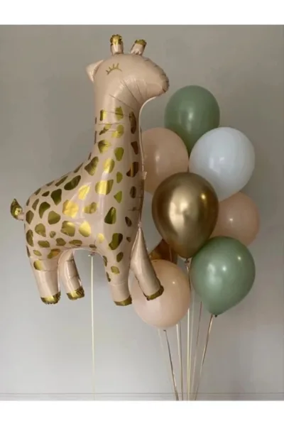 Zürafa Temalı Adaçayı Balon Demeti 10 Parça