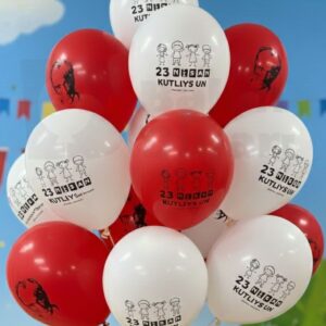 20 Adet atatürk türk bayrağı balon premium lateks