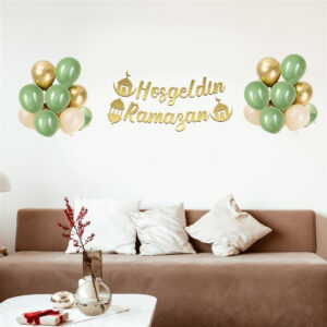 Hoşgeldin ramazan + 12 adet balon + bant ve zincir dahil