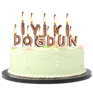 iyi ki doğdun Rosegold Doğum günü Pasta mumu iyiki doğdun mum yaş günü