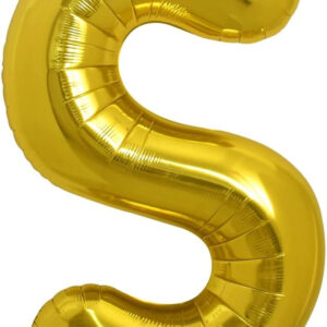 S Harf Balon Altın Gold 78cm büyük boy Hava ve helyum ile uyumlu
