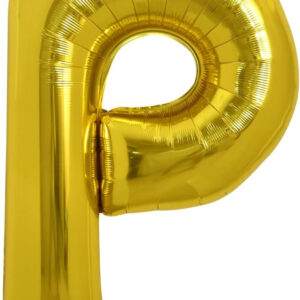 P Harf Balon Altın Gold 78cm büyük boy Hava ve helyum ile uyumlu