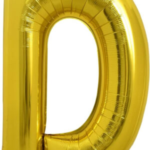 D Harf Balon Altın Gold 78cm büyük boy Hava ve helyum ile uyumlu