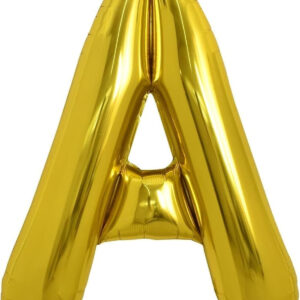 A Harf Balon Altın Gold 78cm büyük boy Hava ve helyum ile uyumlu