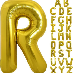 R Harf Balon Altın Gold 78cm büyük boy Hava ve helyum ile uyumlu