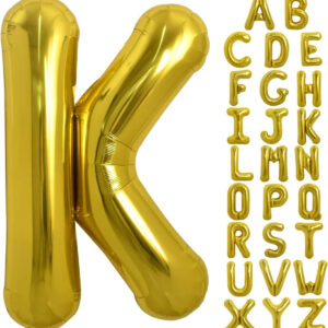 K Harf Balon Altın Gold 78cm büyük boy Hava ve helyum ile uyumlu