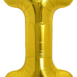 I Harf Balon Altın Gold 78cm büyük boy Hava ve helyum ile uyumlu