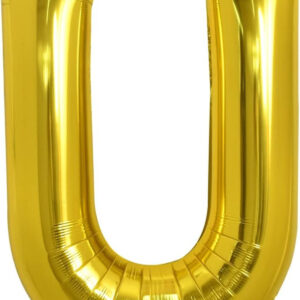 U Harf Balon Altın Gold 78cm büyük boy Hava ve helyum ile uyumlu