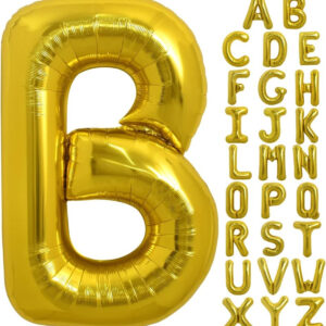 B Harf Balon Altın Gold 78cm büyük boy Hava ve helyum ile uyumlu