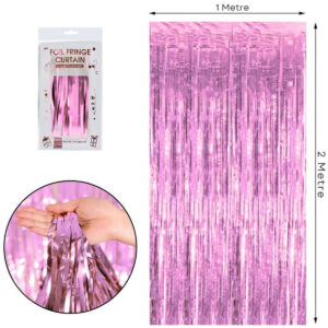 2li Pembe Kapı Duvar Parti Fon Arka Perde Işıltılı Doğum Günü Perdesi