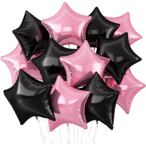 Krem Açık mavi Yıldız Folyo balon 45cm Hava ve helyum ile uyumlu balon ipi