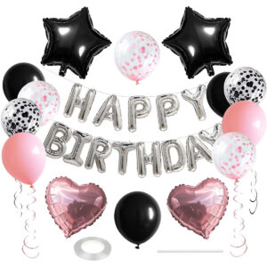 Doğum günü Happy birthday Gümüş Dev boy hava ve helyum ile uyumlu çeşitli hediyeler