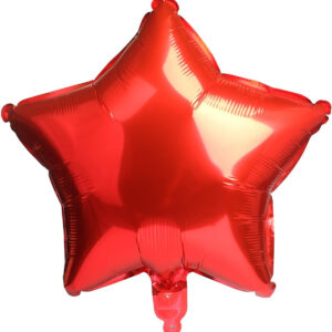 Kırmızı Yıldız folyo balon tüm renkler 45cm şık görüntü hava ve helyum uyumlu