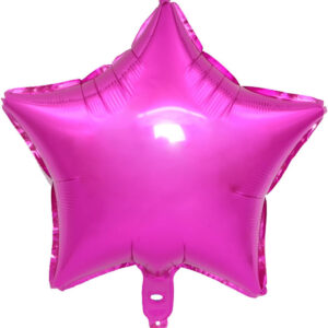 Fuşya Yıldız folyo balon tüm renkler 45cm şık görüntü hava ve helyum uyumlu
