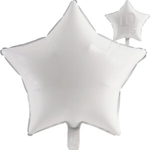 Beyaz Yıldız folyo balon tüm renkler 45cm şık görüntü hava ve helyum uyumlu