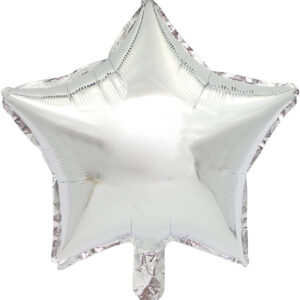 Gümüş Yıldız folyo balon tüm renkler 45cm şık görüntü hava ve helyum uyumlu