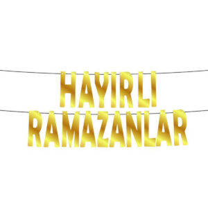 Hayırlı Ramazanlar Yazılı banner Dev boy Kaliteli Ramazan Kutlama