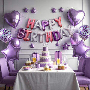 25 parça Doğum Günü Seti DEV BOY hava ve helyum ile uyumlu Happy Birthday Pompa dahil