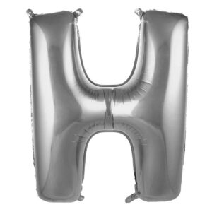 H Harf Balon Gümüş Bütün harfler Büyük boy 78cm
