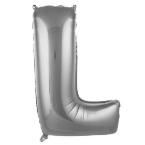 L Harf Balon Gümüş Bütün harfler Büyük boy 78cm
