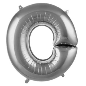 O Harf Balon Gümüş Bütün harfler Büyük boy 78cm