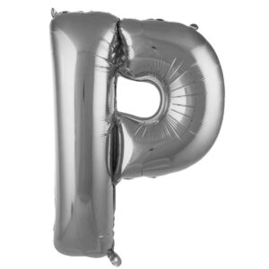 P Harf Balon Gümüş Bütün harfler Büyük boy 78cm
