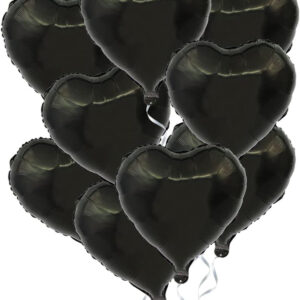 Kalp Folyo balon 8 adet hava ve helyum ile uyumlu 25cm