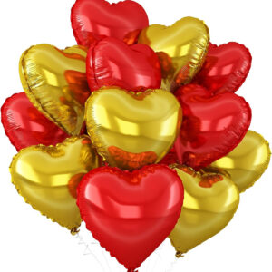 Kalp Folyo balon 8 adet hava ve helyum ile uyumlu 25cm