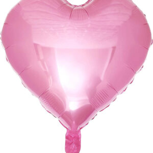 Açık Pembe Kalp Folyo balon 45cm tüm renkler hava ve helyum ile uyumlu