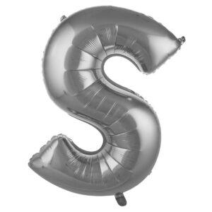 S Harf Balon Gümüş Bütün harfler Büyük boy 78cm