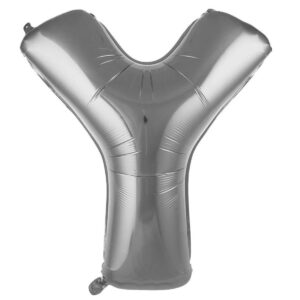 Y Harf Balon Gümüş Bütün harfler Büyük boy 78cm