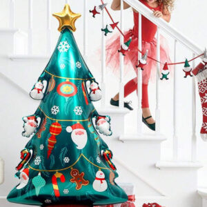 Yılbaşı ağacı folyo balon dev boy 120-58cm kaliteli hava ile uyumlu