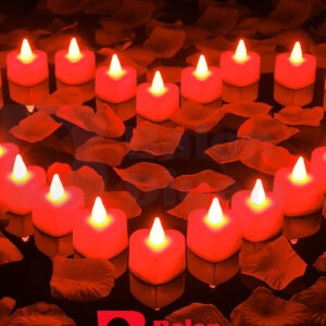 5 Adet kalp mum şık dekorasyon